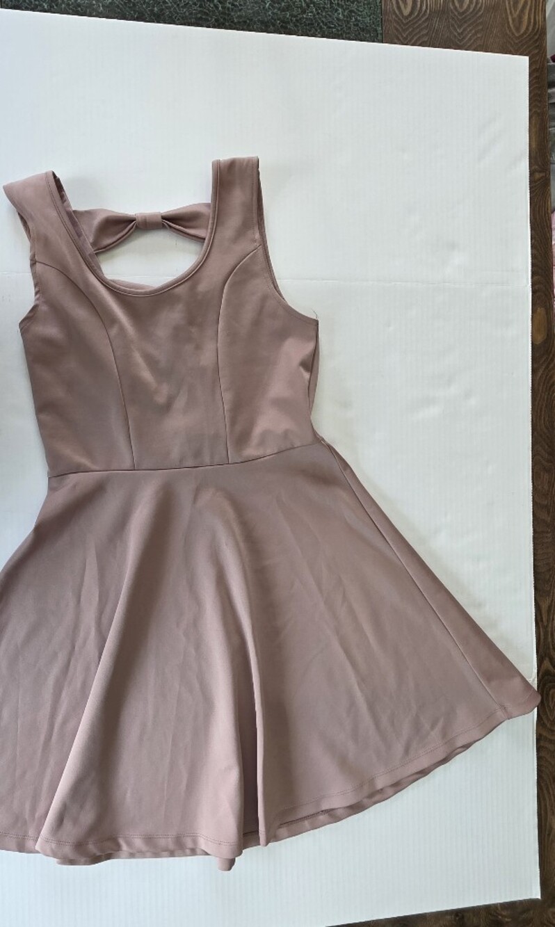Sleeveless Mauve A-Line Dress - Elegant Everyday Style